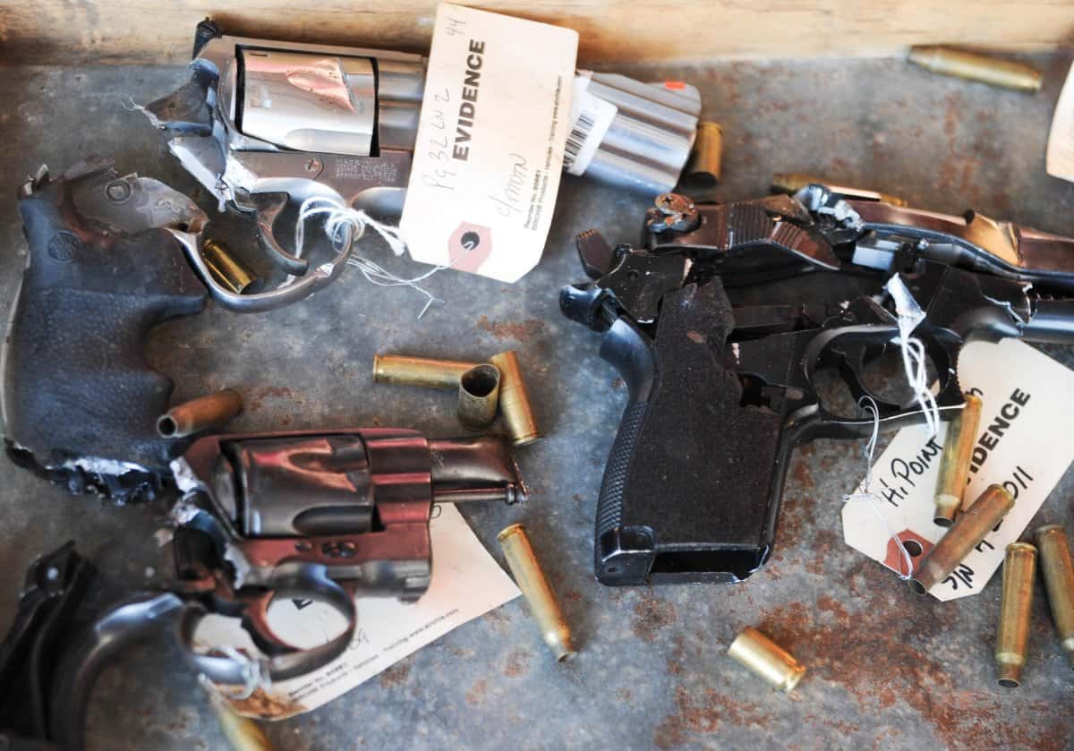 These illegal guns were taken off the street and will be turned into jewelry by Liberty United.
