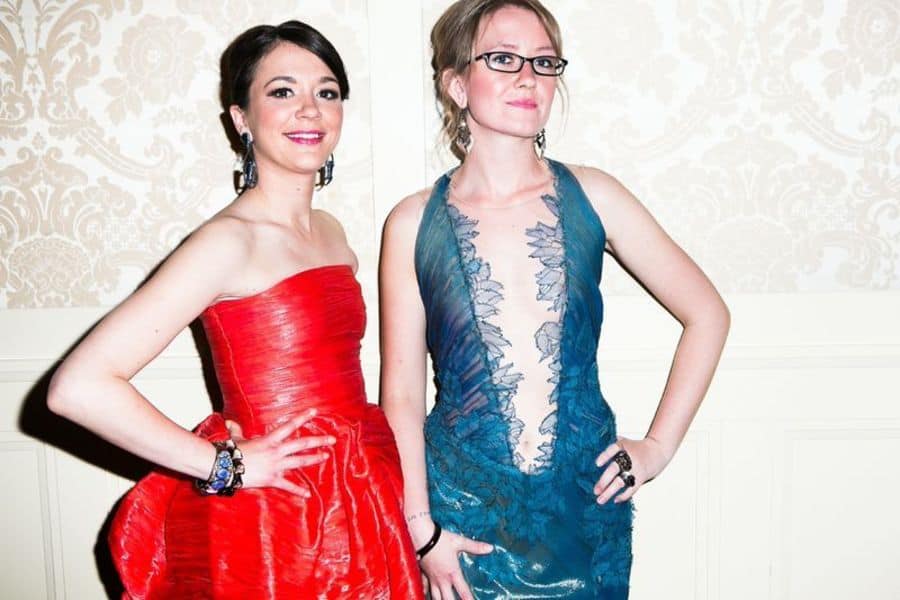 Jennifer chose a gorgeous Oscar De La Renta dress and April fell in love with this stunning Alberta Ferretti gown. Both ladies from Grace Center are wearing Alexis Bittar jewelry.